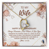 Forever Love Necklace 18K Yellow Gold Finish | Personalized To My Wife Necklace From Husband 6 Years Anniversary For Her 6th Anniversary 6 Years Wedding Anniversary For Her Customized Gift Box Message Card | teecentury