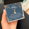 Alluring Beauty Necklace 18K Yellow Gold Finish | 2 | Personalized To My Wife Necklace From Husband 9 Years Wedding Anniversary For Her 9th Anniversary For Her 9 Years Anniversary Customized Gift Box Message Card | teecentury