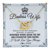 Interlocking Hearts Necklace 18K Yellow Gold Finish | 1 | Personalized To My Wife Necklace From Husband I Will Love You Always Wife Birthday Anniversary Valentines Day Christmas Customized Gift Box Message Card | teecentury