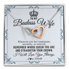 Interlocking Hearts Necklace | Personalized To My Wife Necklace From Husband I Will Love You Always Wife Birthday Anniversary Valentines Day Christmas Customized Gift Box Message Card | teecentury