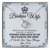 Love Knot Necklace | Personalized To My Wife Necklace From Husband I Will Love You Always Wife Birthday Anniversary Valentines Day Christmas Customized Gift Box Message Card | teecentury