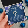 Forever Love Necklace 14K White Gold Finish | 2 | Personalized To My Wife Necklace From Husband Love You Forever Wife Birthday Anniversary Wedding Valentines Day Christmas Customized Gift Box Message Card | teecentury