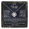 Love Knot Necklace 14K White Gold Finish | 1 | Personalized To My Wife Necklace From Husband You Are The Best Thing Wife Birthday Idea Anniversary Wedding Valentines Day Customized Gift Box Message Card | teecentury