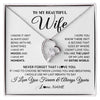 Forever Love Necklace | Personalized To My Wife Necklace From Husband You Are The Light Of My Life Wife Birthday Anniversary Wedding Valentines Day Customized Gift Box Message Card | teecentury