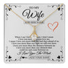 Alluring Beauty Necklace 18K Yellow Gold Finish | 1 | Personalized To My Wife Necklace Gift For Her From Husband I Love You More Than Anything Pendant Love Wife Birthday Gifts Christmas Gift Box Message Card | https://teecentury.