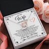 Interlocking Hearts Necklace Stainless Steel & Rose Gold Finish | 2 | Personalized To My Wife Necklace Gift For Her From Husband I Love You More Than Anything Pendant Love Wife Birthday Gifts Christmas Gift Box Message Card | https://teecentury.