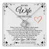 Love Knot Necklace 14K White Gold Finish | 1 | Personalized To My Wife Necklace Gift For Her From Husband I Love You More Than Anything Pendant Love Wife Birthday Gifts Christmas Gift Box Message Card | https://teecentury.