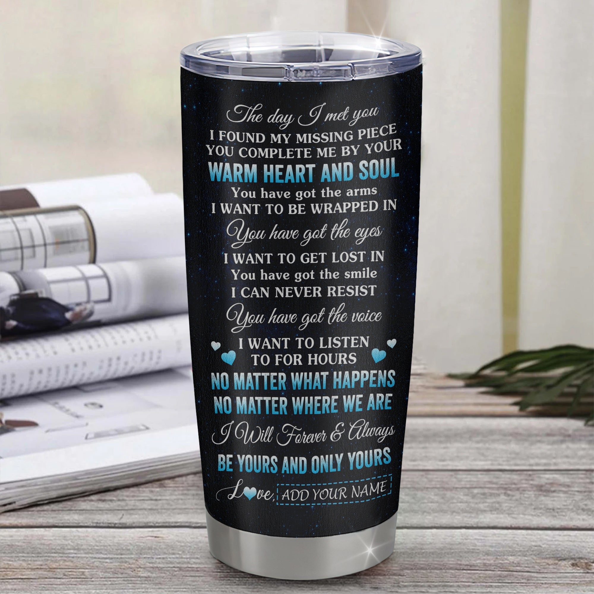 Personalized To My Wife Tumbler The Day I Met You Husband Birthday Anniversary Romantic Valentines Day Gifts For Her Christmas Custom Stainless Steel Cup Travel Mug | teecentury