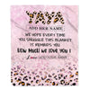 Personalized To My Yaya Gifts From Kids Grandkids Blanket Pink Leopard Happy Birthday Gifts For Yaya Mothers Day Christmas Customized Fleece Throw Blanket | teecentury