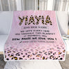 Personalized To My Yiayia Gifts From Granddaughter Blanket Pink Leopard Happy Birthday Gifts For Yiayia Mothers Day Christmas Customized Fleece Throw Blanket | teecentury