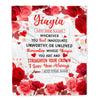 Personalized To My Yiayia Gifts From Granddaughter Blanket Rose Flower Anniversary Birthday Gifts Yiayia Mothers Day Thanksgiving Christmas Fleece Blanket | teecentury