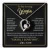 Forever Love Necklace 14K White Gold Finish | 1 | Personalized To My Yiayia Gifts Necklace From Granddaughter Grandson Grateful Thank You Yiayia Birthday Mothers Day Christmas Customized Gift Box Message Card | teecentury
