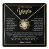 Love Knot Necklace 18K Yellow Gold Finish | 1 | Personalized To My Yiayia Gifts Necklace From Granddaughter Grandson Grateful Thank You Yiayia Birthday Mothers Day Christmas Customized Gift Box Message Card | teecentury