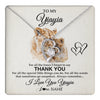 Forever Love Necklace 14K White Gold Finish | 1 | Personalized To My Yiayia Necklace From Granddaughter Thank You Lion Yiayia Gift For Mothers Day Birthday Gift Christmas For Yiayia Gift Box Message Card | teecentury