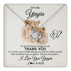 Love Knot Necklace 14K White Gold Finish | 1 | Personalized To My Yiayia Necklace From Granddaughter Thank You Lion Yiayia Gift For Mothers Day Birthday Gift Christmas For Yiayia Gift Box Message Card | teecentury