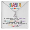 Alluring Beauty Necklace 14K White Gold Finish | 1 | Personalized To My Yiayia Necklace From Grandkids Granddaughter We Squeezed This Necklace Yiayia Birthday Mothers Day Customized Gift Box Message Card | teecentury