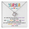 Love Knot Necklace 14K White Gold Finish | 1 | Personalized To My Yiayia Necklace From Grandkids Granddaughter We Squeezed This Necklace Yiayia Birthday Mothers Day Customized Gift Box Message Card | teecentury