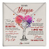Love Knot Necklace 14K White Gold Finish | 1 | Personalized To My Yiayia Necklace From Grandkids Never Forget That I Love You You Mean The World Yiayia Birthday Mothers Day Customized Gift Box Message Card | teecentury