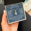 Alluring Beauty Necklace 18K Yellow Gold Finish | 2 | Personalized To Our Beautiful Granddaughter Necklace From Grandma Grandpa Always Remember Granddaughter Birthday Christmas Customized Gift Box Message Card | teecentury