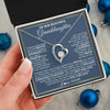 Forever Love Necklace 14K White Gold Finish | 2 | Personalized To Our Beautiful Granddaughter Necklace From Grandma Grandpa Always Remember Granddaughter Birthday Christmas Customized Gift Box Message Card | teecentury