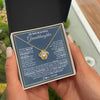 Love Knot Necklace 18K Yellow Gold Finish | 2 | Personalized To Our Beautiful Granddaughter Necklace From Grandma Grandpa Always Remember Granddaughter Birthday Christmas Customized Gift Box Message Card | teecentury