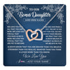 Interlocking Hearts Necklace Stainless Steel & Rose Gold Finish | 1 | Personalized To Our Bonus Daughter Gifts From Stepmom Necklace We Love You Jewelry Present Gift Stepdaughter Birthday Christmas Custom Gift Box Message Card | https://teecentury.