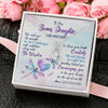 Alluring Beauty Necklace 14K White Gold Finish | 2 | Personalized To Our Bonus Daughter Gifts Necklace From Stepmom Stepdad Always Be Right Here Dragonfly Birthday For Stepdaughter Christmas Gift Box Message Card | https://teecentury.