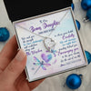 Forever Love Necklace 14K White Gold Finish | 2 | Personalized To Our Bonus Daughter Gifts Necklace From Stepmom Stepdad Always Be Right Here Dragonfly Birthday For Stepdaughter Christmas Gift Box Message Card | https://teecentury.
