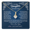 Alluring Beauty Necklace 18K Yellow Gold Finish | 1 | Personalized To Our Daughter Gifts From Mom Dad Necklace We Love You Jewelry Present Gift For Daughter Birthday Christmas Custom Custom Gift Box Message Card | https://teecentury.