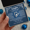 Forever Love Necklace 14K White Gold Finish | 2 | Personalized To Our Daughter Gifts From Mom Dad Necklace We Love You Jewelry Present Gift For Daughter Birthday Christmas Custom Custom Gift Box Message Card | https://teecentury.
