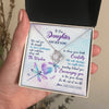 Love Knot Necklace 14K White Gold Finish | 2 | Personalized To Our Daughter Gifts Necklace From Mom Dad Always Be Right Here Dragonfly Birthday For Daughter Christmas Custom Jewelry Gift Box Message Card | https://teecentury.