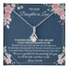 Alluring Beauty Necklace 14K White Gold Finish | 1 | Personalized To Our Daughter In Law Necklace On Wedding Day For Bride From Mother In Law Daughter In Law Jewelry Wedding Day Customized Gift Box Message Card | teecentury