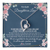 Forever Love Necklace 14K White Gold Finish | 1 | Personalized To Our Daughter In Law Necklace On Wedding Day For Bride From Mother In Law Daughter In Law Jewelry Wedding Day Customized Gift Box Message Card | teecentury