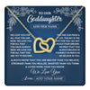 Interlocking Hearts Necklace 18K Yellow Gold Finish | 1 | Personalized To Our Goddaughter Gifts From Godmother Necklace We Love You Jewelry Present Gift Goddaughter Birthday Christmas Custom Gift Box Message Card | https://teecentury.