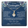 Alluring Beauty Necklace 18K Yellow Gold Finish | 1 | Personalized To Our Goddaughter Necklace Gift From Godmother Uncle We Love You Goddaughter Birthday Gift Graduation Christmas Custom Gift Box Message Card | teecentury.myshopify