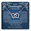 Interlocking Hearts Necklace Stainless Steel & Rose Gold Finish | 1 | Personalized To Our Granddaughter Gifts From Grandma Grandpa Necklace We Love You Jewelry Gift Granddaughter Birthday Christmas Custom Gift Box Message Card | https://teecentury.