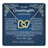 Interlocking Hearts Necklace 18K Yellow Gold Finish | 1 | Personalized To Our Granddaughter Gifts From Grandma Grandpa Necklace We Love You Jewelry Gift Granddaughter Birthday Christmas Custom Gift Box Message Card | https://teecentury.