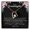 Forever Love Necklace 18K Yellow Gold Finish | Personalized To Our Granddaughter Necklace From Aunt Uncle You're Beautiful Granddaughter Jewelry Pendant Birthday Christmas Customized Gift Box Message Card | teecentury