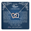 Interlocking Hearts Necklace Stainless Steel & Rose Gold Finish | 1 | Personalized To Our Niece Gifts From Aunt Uncle Necklace We Love You Jewelry Present Gift Niece Birthday Graduation Christmas Custom Gift Box Message Card | https://teecentury.