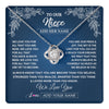Love Knot Necklace 14K White Gold Finish | 1 | Personalized To Our Niece Gifts From Aunt Uncle Necklace We Love You Jewelry Present Gift Niece Birthday Graduation Christmas Custom Gift Box Message Card | https://teecentury.