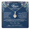 Alluring Beauty Necklace 18K Yellow Gold Finish | 1 | Personalized To Our Niece Necklace Gift From Uncle Aunt We Love You Niece Birthday Gift Graduation Christmas Pendant Custom Gift Box Message Card | teecentury.myshopify