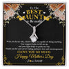 Alluring Beauty Necklace | Personalized To The Best Aunt In The World Necklace From Niece NephewThank You I Love You So Much Aunt Happy Mothers Day Customized Gift Box Message Card | teecentury