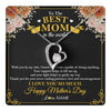 Forever Love Necklace 14K White Gold Finish | 1 | Personalized To The Best Mom In The World Necklace From Daugter Son Thank You I Love You So Much Mother Mom Happy Mothers Day Customized Gift Box Message Card | teecentury