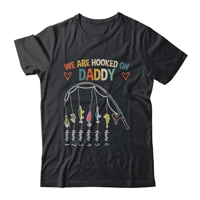 Personalized We Are Hooked On Daddy Fishing Custom Kids Name Fathers Day For Men Birthday Christmas Shirt & Hoodie | teecentury