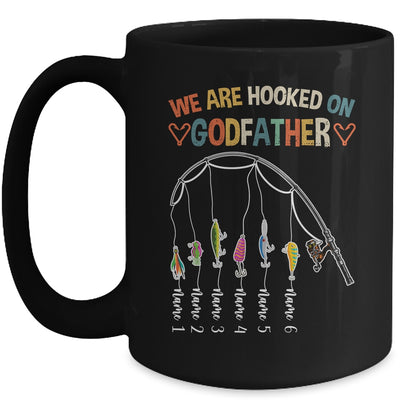 Personalized We Are Hooked On Godfather Fishing Custom Kids Name Fathers Day For Men Birthday Christmas Mug | teecentury