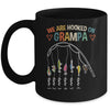 Personalized We Are Hooked On Grampa Fishing Custom Grandkids Name Fathers Day For Men Birthday Christmas Mug | teecentury