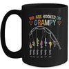 Personalized We Are Hooked On Grampy Fishing Custom Grandkids Name Fathers Day For Men Birthday Christmas Mug | teecentury
