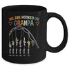 Personalized We Are Hooked On Grandpa Fishing Custom KiGrandkidsds Name Fathers Day For Men Birthday Christmas Mug | teecentury