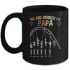 Personalized We Are Hooked On Papa Fishing Custom Grandkids Name Fathers Day For Men Birthday Christmas Mug | teecentury