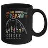 Personalized We Are Hooked On Papaw Fishing Custom Grandkids Name Fathers Day For Men Birthday Christmas Mug | teecentury